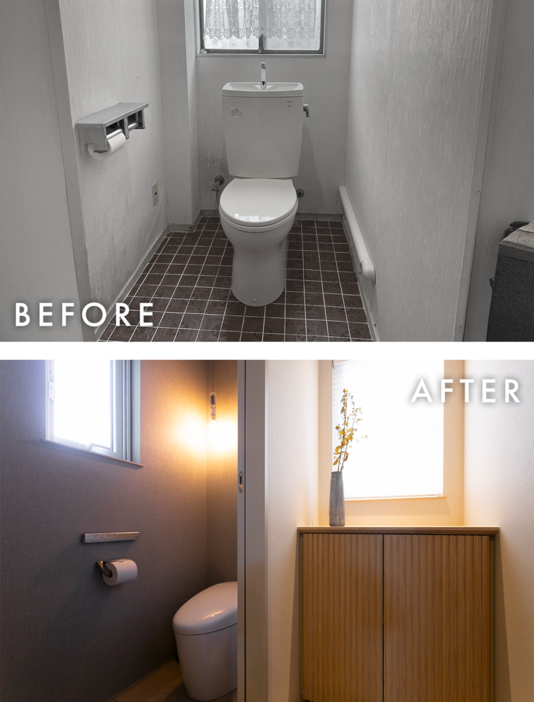 古いトイレを最新設備に一新したリノベーション前後比較
