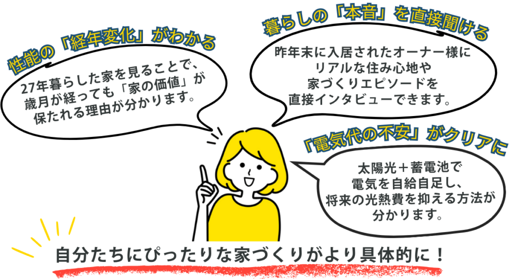 HO様邸と経年モデルハウスを見学するバスツアー